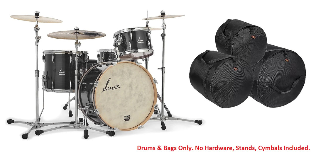 Sonor Vintage Series Black Slate 20x14, 12x8, 14x12 w/Mount Drum Kit | Shell Pack +Free Bags Shell Pack NEW Authorized Dealer