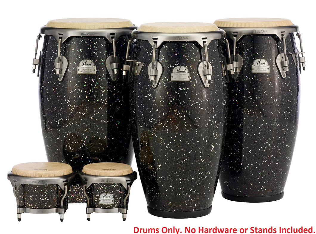 Pearl Pre-Order Bobby Allende Signature Series 4pc Conga Drums & Bongos Set Confetti 11
