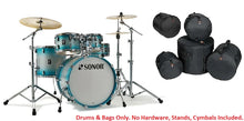 Load image into Gallery viewer, Sonor AQ2  Aqua Silver Lacquer STUDIO 20x16_14x13_12x8_14x6_10x7 Drum Shells +BAGS Authorized Dealer
