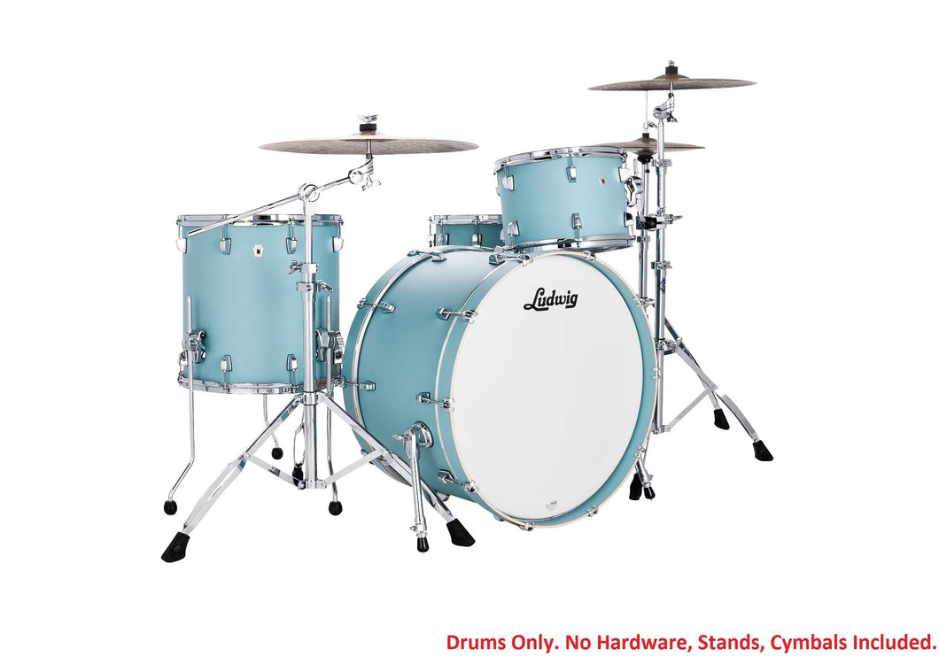 Ludwig Pre-Order Neusonic Skyline Blue Pro Beat 3pc Kit 14x24_16x16_9x13 Drum Set Shell Pack Made in the USA Authorized Dealer