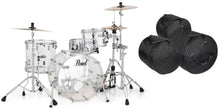 Load image into Gallery viewer, Pearl Crystal Beat 20x15 12x8 14x13 Ultra Clear 3pc Jazz Bop Drum Kit Shell Pack +Bags | Authorized Dealer
