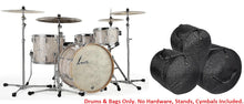 Load image into Gallery viewer, Sonor Vintage Series Vintage Silver Glitter Bass Drum w/Mount 20x14_12x8_14x12 Drums +Free Bags Shell Pack NEW Authorized Dealer
