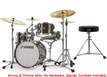 Load image into Gallery viewer, Sonor AQ2 Brown Fade Lacquer BOP 18x14_14x13_12x8_14x6 Drums Shell Pack +Throne | Authorized Dealer
