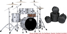 Load image into Gallery viewer, Mapex Saturn Evolution Hybrid Fusion Birch Iridium Silver Lacquer Drums Bags | 20x16,10x7,12x8,14x14
