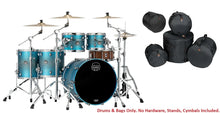 Load image into Gallery viewer, Mapex Saturn Evolution Workhorse Birch Exotic Azure Burst Lacquer Drums 22x18,10x8,12x9,14x14,16x16
