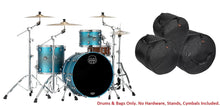 Load image into Gallery viewer, Mapex Saturn Evolution Hybrid Exotic Azure Burst Lacquer Powerhouse Rock Drums BAGS 24x14,13x9,16x16
