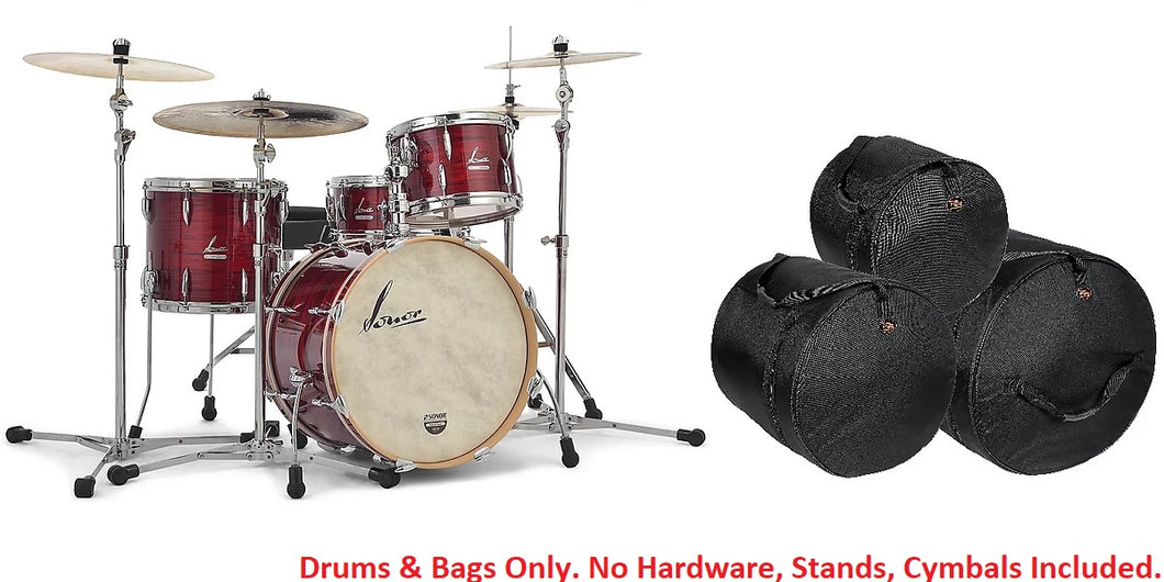 Sonor Vintage Series Red Oyster 22x14_12x8_14x12 w/Mount Drum Kit | 3pc Shell Pack +Bags | Authorized Dealer