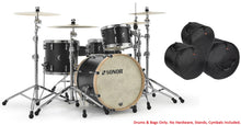 Load image into Gallery viewer, Sonor SQ1 Series GT Black 24x14/13x9/16x15 Drum Kit Shell Pack w/Natural Hoops +FREE Gig Bags NEW Authorized Dealer
