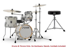 Load image into Gallery viewer, Sonor AQ2 White Marine Pearl BOP 18x14_14x13_12x8_14x6 Drums Shell Pack +Throne | Authorized Dealer
