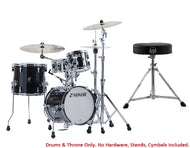 Sonor AQ2 Trans Black Lacquer MARTINI Kit 14x13, 13x12, 8x7, 12x5 Drums +Throne | Authorized Dealer