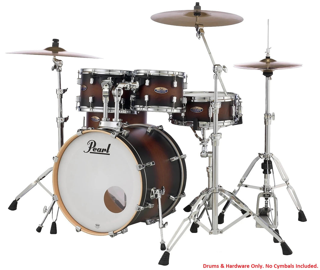 Pearl Decade Maple Satin Brown Burst 20x16/10x7/12x8/14x14/14x5.5 Drums HWP930S Hardware Authorized Dealer