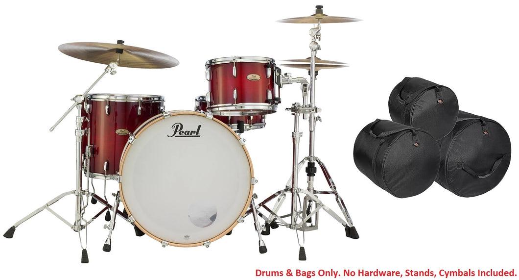 Pearl Session Studio Select Antique Crimson Burst 24x14/13x9/16x16 Drums +Bags | Authorized Dealer
