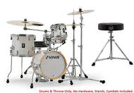 Sonor AQ2  White Marine Pearl MARTINI 14x13_13x12_8x7_12x5 Drums Shells Pack FREE Throne Authorized Dealer