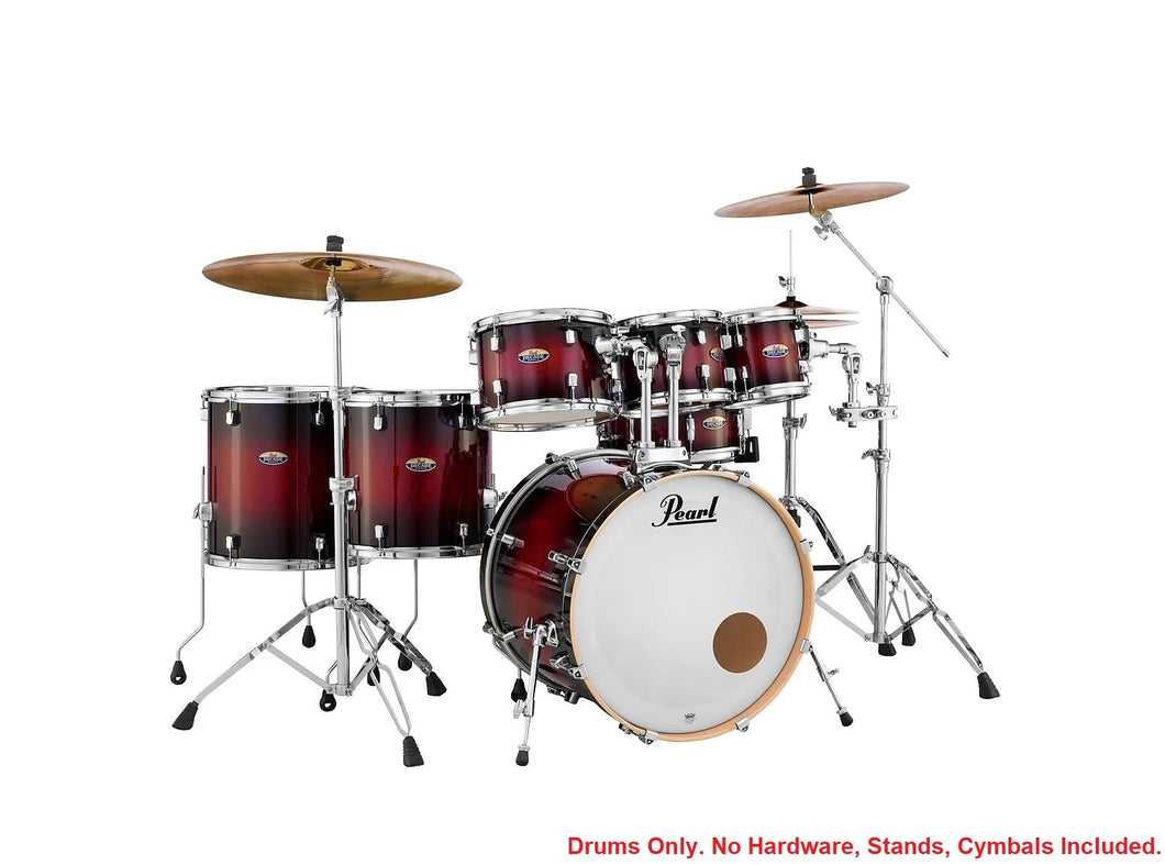Pearl Decade Maple 7pc 22/8/10/12/14/16/14 Deep Red Burst Drum Shell Pack #261 NEW Authorized Dealer
