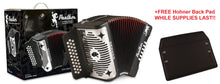 Load image into Gallery viewer, Hohner Panther GCF SOL Button Diatonic Accordion Acordeon +Straps_DVD_T-Shirt_WorldShip! +BackPad Authorized Dealer
