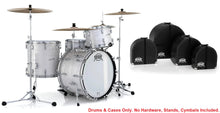 Load image into Gallery viewer, Pearl President Series White Oyster Phenolic Drums &amp; Cases 22x14 13x9 16x16 14x5.5 Authorized Dealer
