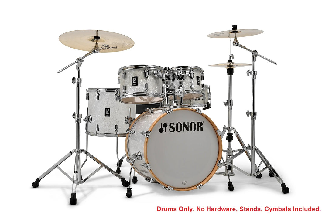 Sonor AQ2 Studio White Marine Pearl 20x16_14x13_12x8_14x6_10x7 Drum Shells | Authorized Dealer