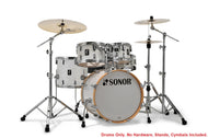 Sonor AQ2 Studio White Marine Pearl 20x16_14x13_12x8_14x6_10x7 Drum Shells | Authorized Dealer