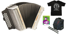 Load image into Gallery viewer, Hohner Corona II  White Blanca GCF SOL Accordion Acordeon +Bag,Straps,DVD,Shirt Authorized Dealer
