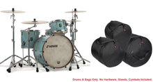 Load image into Gallery viewer, Sonor SQ1 Cruiser Blue 22x17/12x8/16x15 Drum Kit Shell Pack with Walnut Hoops +FREE Gig Bags | NEW Authorized Dealer
