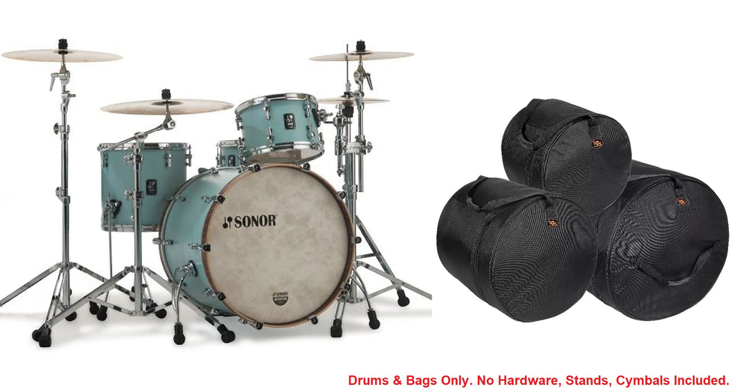 Sonor SQ1 Cruiser Blue 22x17/12x8/16x15 Drum Kit Shell Pack with Walnut Hoops +FREE Gig Bags | NEW Authorized Dealer