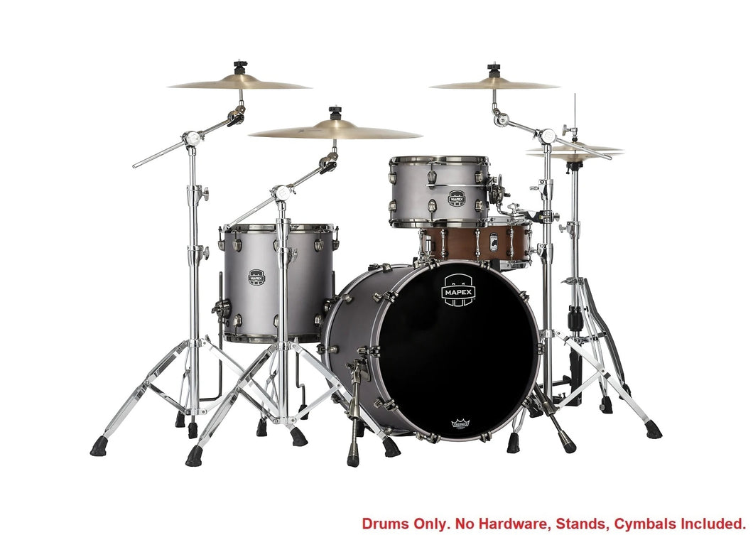 Mapex Saturn Evolution Hybrid Gun Metal Lacquer Straight Ahead Drums 20x16, 12x8, 14x14 Shell Pack Authorized Dealer