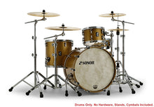Load image into Gallery viewer, Sonor SQ1 Satin Gold Metallic 20x16/12x8/14x13 3pc Jazz Bop Kit Drums Shell Pack Matching BD Hoops | Authorized Dealer
