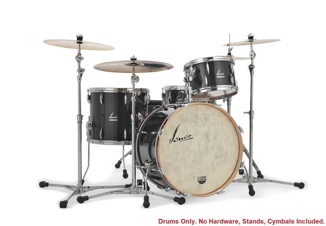 Sonor Vintage Black Slate 22x14, 13x8, 16x14 No Mount Drum Kit 3pc Shell Pack NEW Authorized Dealer