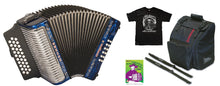 Load image into Gallery viewer, Hohner Corona II Blue Azul GCF SOL Accordion Acordeon +GigBag,Straps,DVD,Shirt Authorized Dealer
