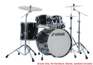 Sonor AQ2 Trans Black Lacquer STAGE 22x17_16x15_12x8_10x7_14x6 Drum Shells | Authorized Dealer