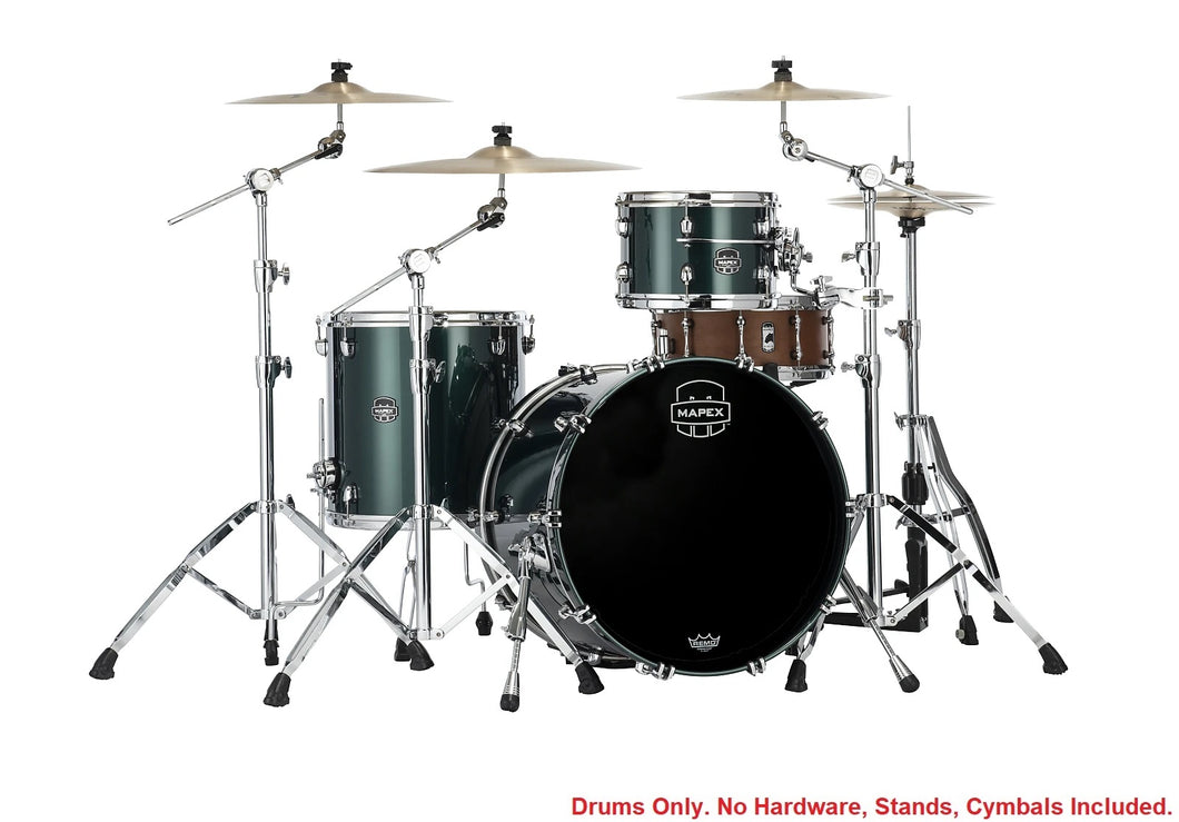 Mapex Saturn Evolution Hybrid Brunswick Green Lacquer Organic Rock Drums 22x16,12x8,16x16 Shell Pack Authorized Dealer