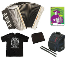 Load image into Gallery viewer, Hohner Corona II  White Blanca GCF SOL Accordion Acordeon Bag,Pad,Straps,DVD,Shirt Authorized Dealer
