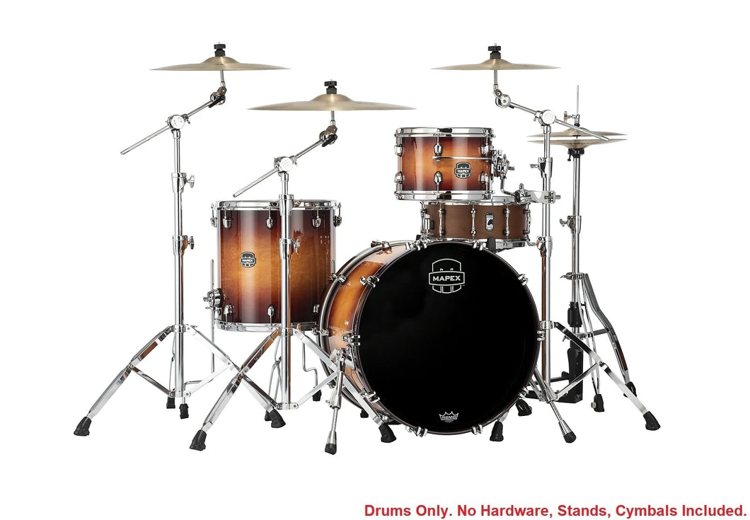 Mapex Saturn Evolution Hybrid Exotic Sunburst Lacquer Powerhouse Rock Drums 24x14,13x9,16x16 Shell Pack Authorized Dealer