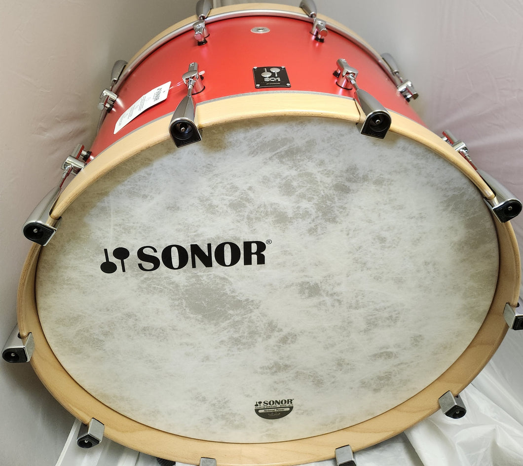Sonor SQ1 Series 24x14 Hot Rod Red Virgin Kick Bass Drum with No Tom Mount | NEW | Authorized Dealer