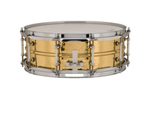 Load image into Gallery viewer, Ludwig *Pre-Order* Hammered Brass 5x14&quot; Snare Drum Chrome Hardware w/Tube Lugs LB420BKT | NEW Authorized Dealer
