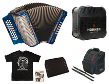Load image into Gallery viewer, Hohner Corona II Classic FBE Blue Accordion Acordeon +Bag_Straps_BackPad_T-Shirt | Authorized Dealer
