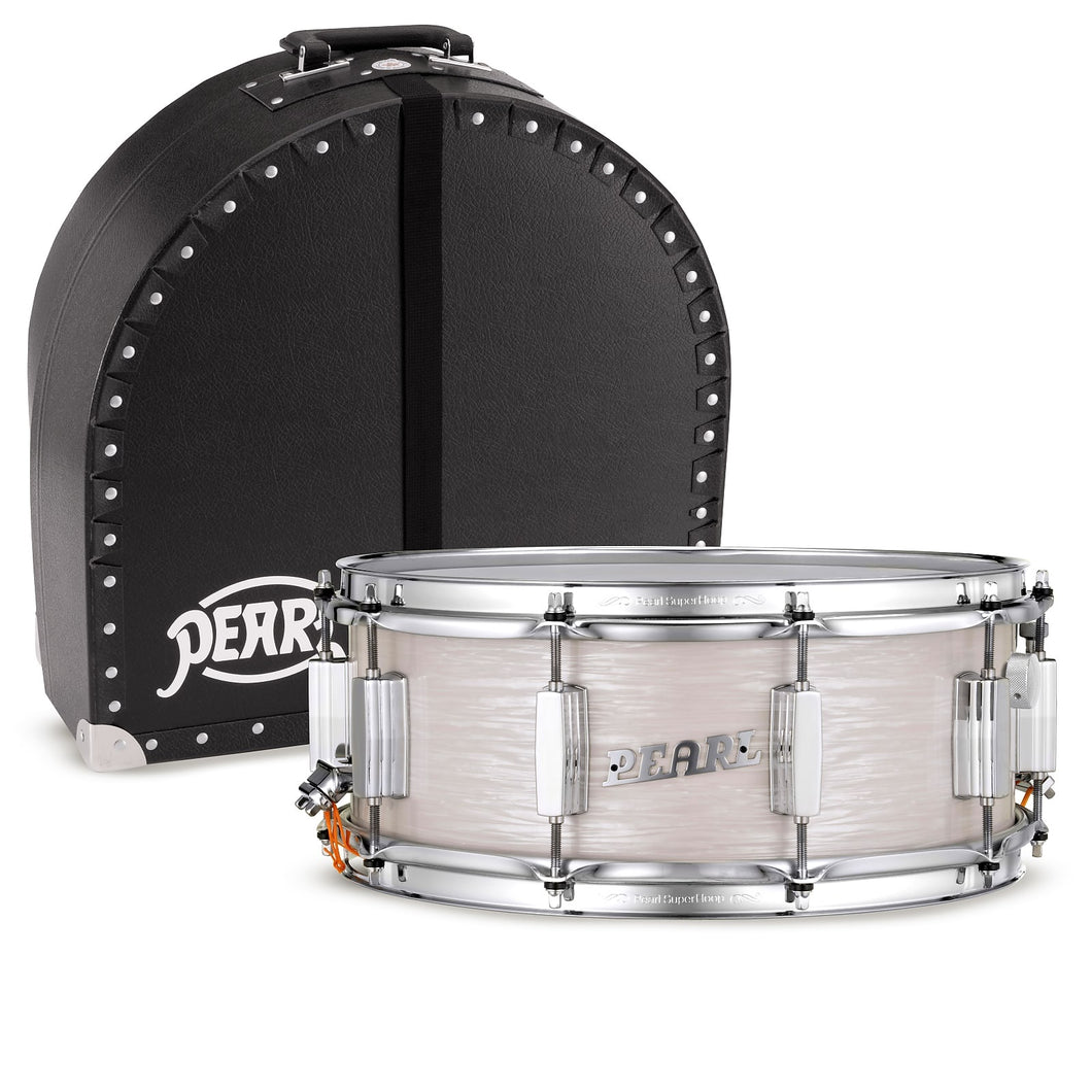 Pearl President Series Pearl White Oyster 14x5.5 Phenolic Snare Drum w/Case | NEW Authorized Dealer
