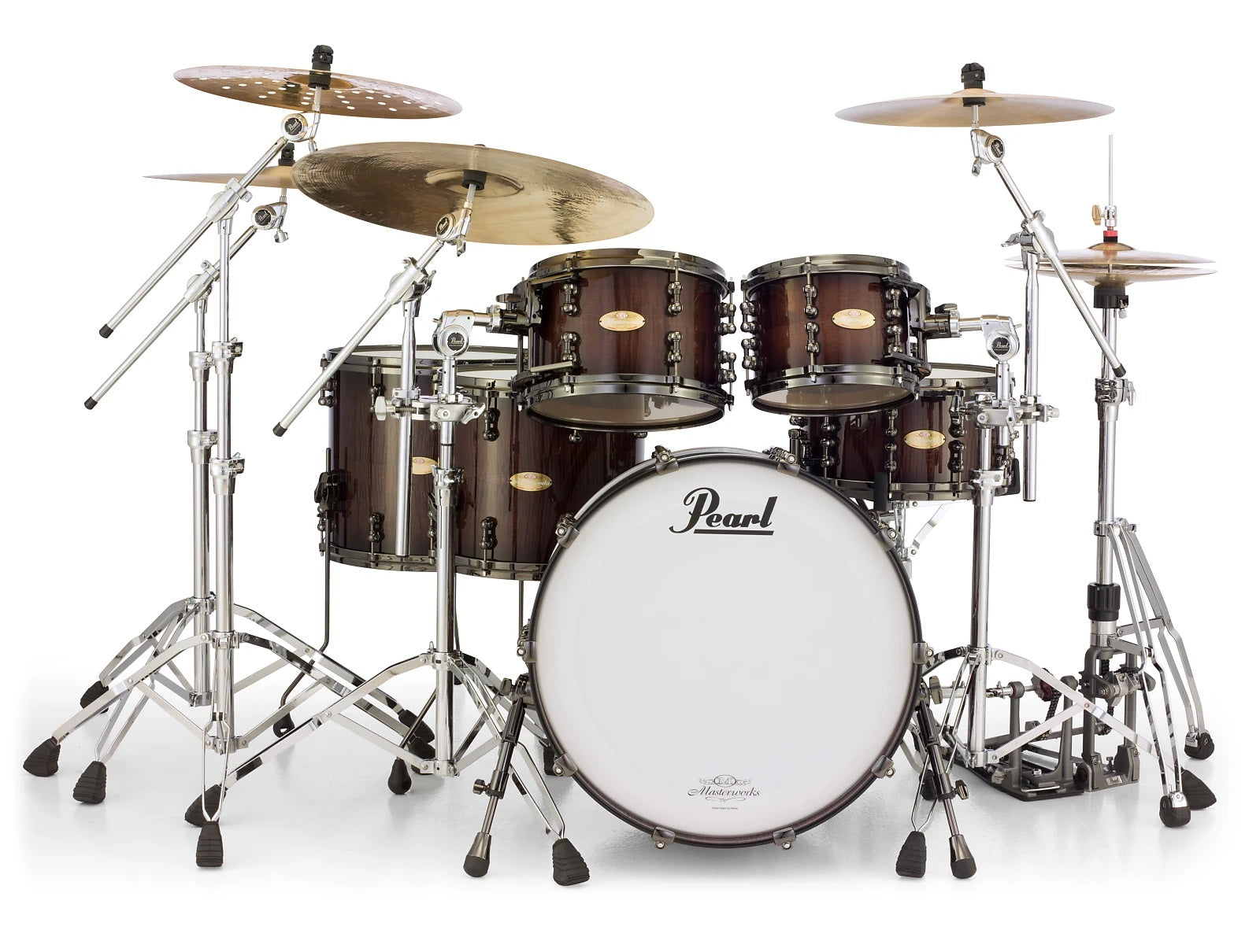 Pearl Masterworks White Sycamore Espresso Micro Black Burst Drums Only 20 Kits Authorized Dealer