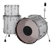 Load image into Gallery viewer, Pearl President Series Deluxe 24x14, 13x9, 16x16 #450 Silver Sparkle Wrap Drum Shells +Bags | Dealer
