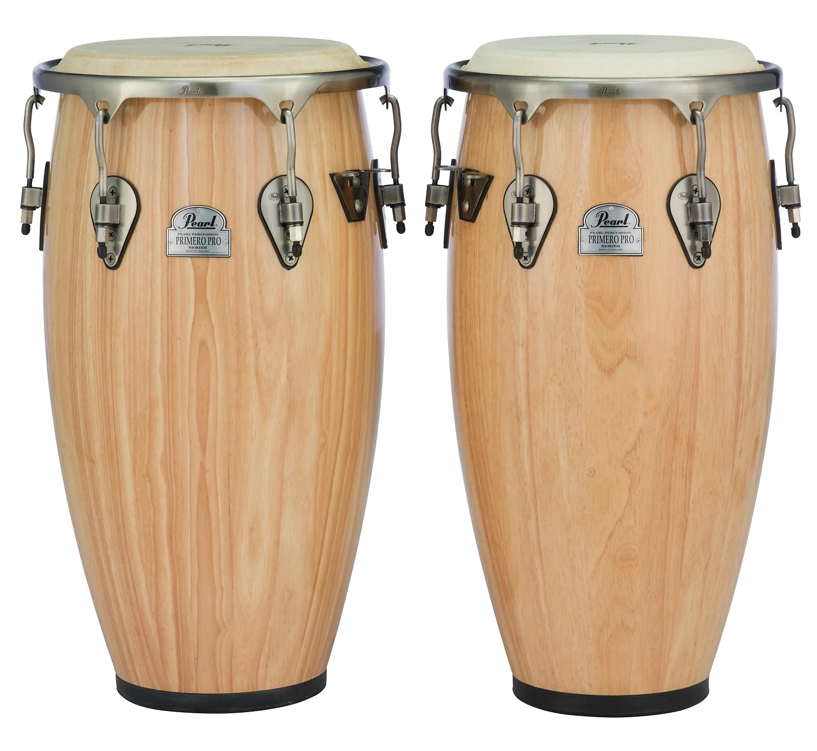 Pearl Primero Pro 4pc Quinto Congas Tumba Wooden Drums Set Natural