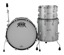 Load image into Gallery viewer, Pearl President Series Deluxe 20x14, 12x8, 14x14 #450 Silver Sparkle Wrap Drum Shells +Bags | Dealer
