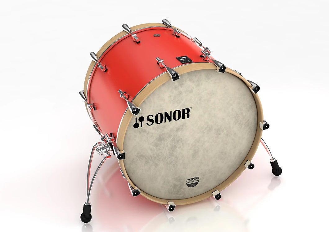 Sonor SQ1 Series 22x17 Hot Rod Red Virgin Kick Bass Drum with No Tom Mount | NEW | Authorized Dealer