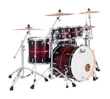 Load image into Gallery viewer, Pearl Masters Complete Red Burst Stripe 22x18_10x7_12x8_16x16 Drum Set Shells BAGS Authorized Dealer
