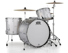 Load image into Gallery viewer, Pearl President Series Deluxe 24x14&quot;, 14x10&quot;, 16x16&quot; #450 Silver Sparkle Wrap Drum Shells NEW Dealer
