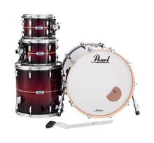 Load image into Gallery viewer, Pearl Masters Complete Red Burst Stripe 22x18_10x7_12x8_16x16 Drum Set Shells BAGS Authorized Dealer

