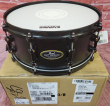 Load image into Gallery viewer, Pearl Matt Halpern 14&quot;x6&quot; Black-on-Brass Signature Snare Drum Powder-Coat Finish | Authorized Dealer
