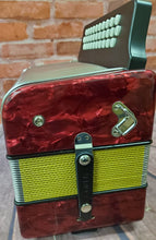 Load image into Gallery viewer, Hohner Corona III BbEbAb Cinco Letras BEA BEsAs Red Accordion Acordeon +Case/Bag/Straps/Pad | Dealer
