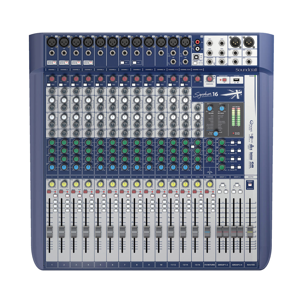 Soundcraft Signature 16 Compact Analog Mixing System Effects Mixer | Free Ship | Authorized Dealer
