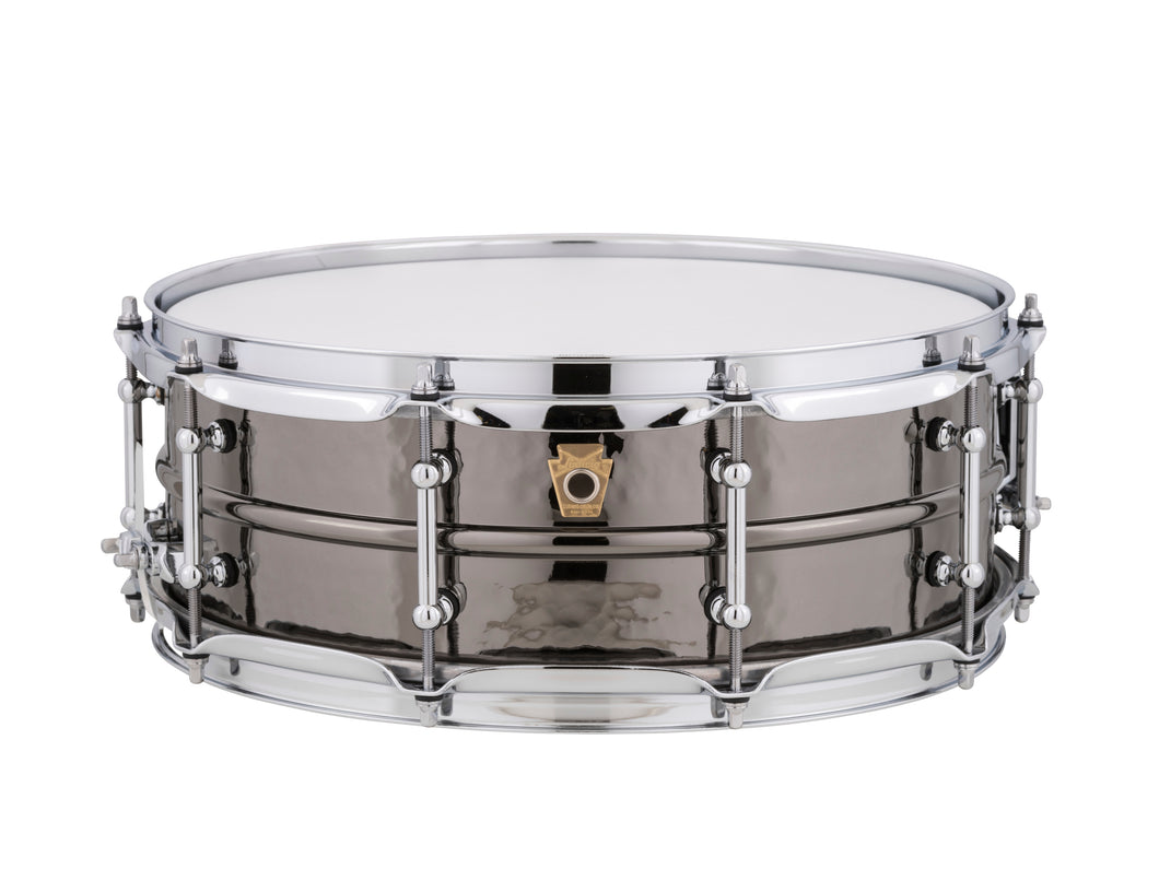 Ludwig LB416KT Black Beauty 5x14 Hammered Black Snare with Tube Lugs | Authorized Dealer