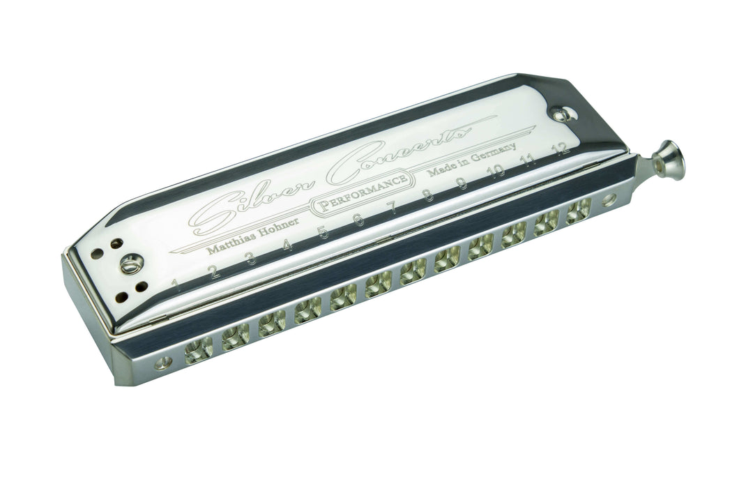 Hohner Solid Sterling Silver Concerto Classical Music Harmonica | Special Order | Authorized Dealer